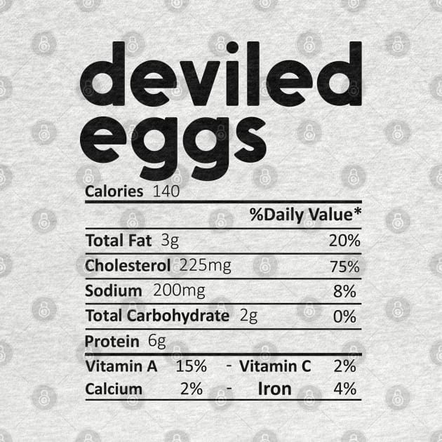 Deviled Eggs Nutrition Facts Gift Funny Thanksgiving Costume by DragonTees